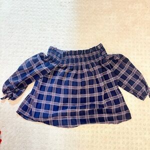 Plaid Off-Shoulder Top